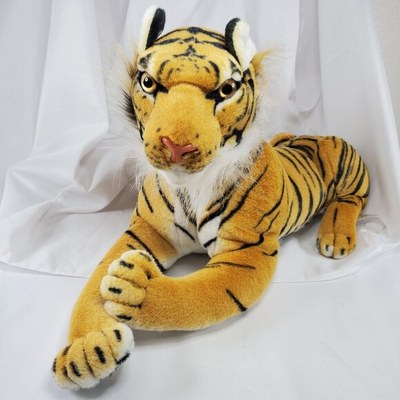 Large Realistic Tiger Plush 12" x 37" End of Tail Stuffed Grifil Zero Tiger - Picture 8 of 12